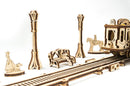 Ugears Mechanical Wooden Tram Line 3D Puzzle - Part of the Mechanical Town Series