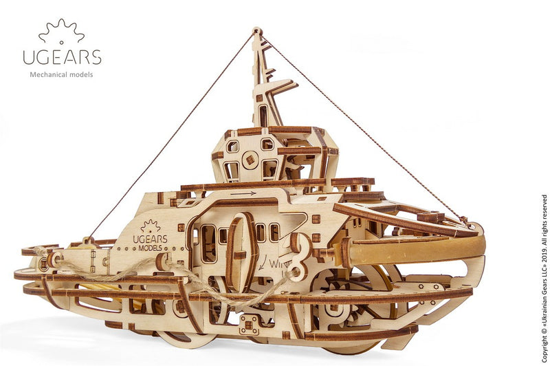 UGEARS | Tugboat | Mechanical Wooden Model