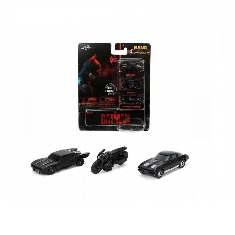 JADA | Сollectible car | DC | Batman 3-Pack Nano Cars | 1:65