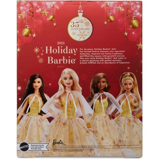 Barbie "Holiday" collectible doll in golden dress  HJX04