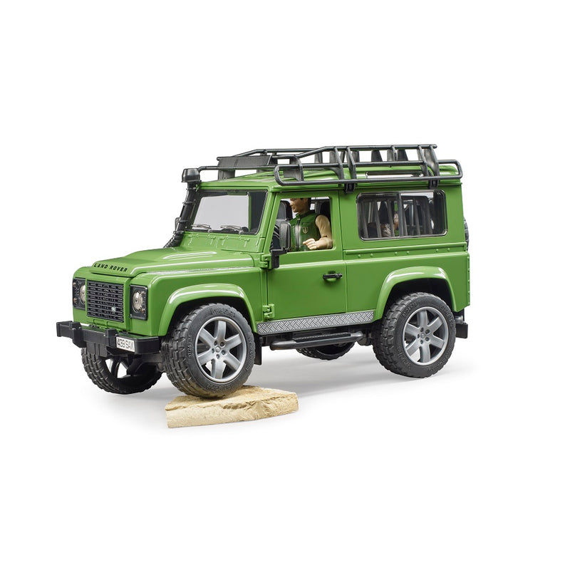 BRUDER | Forestry | Land Rover Defender with figure of forester and dog | 1:16