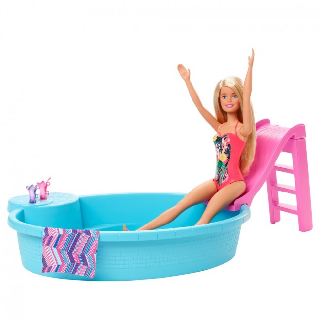 BARBIE | Dolls | Play set "Fun by the pool" Barbie