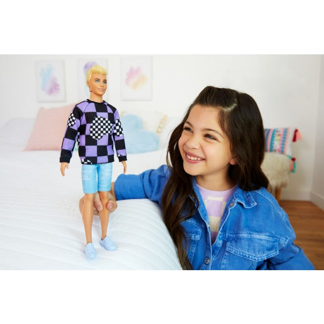 BARBIE | Dolls | Ken doll "Fashionista" in a Barbie sweater in a cage
