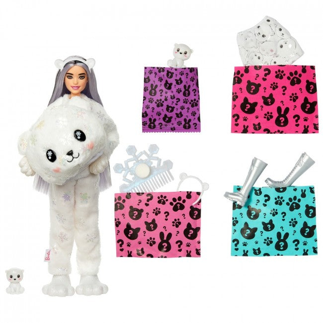 BARBIE | Dolls | Barbie "Cutie Reveal" doll from the "Winter Shine" series - polar bear cub