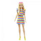 BARBIE | Dolls | Barbie doll "Fashionista" with braces in a striped dress