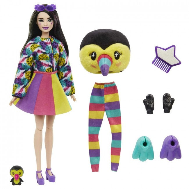 BARBIE | Dolls | Barbie "Cutie Reveal" doll from the "Jungle Friends" series - toucan