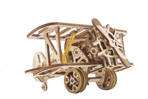 UGEARS - Mechanical Wooden Models - Mini-Biplane