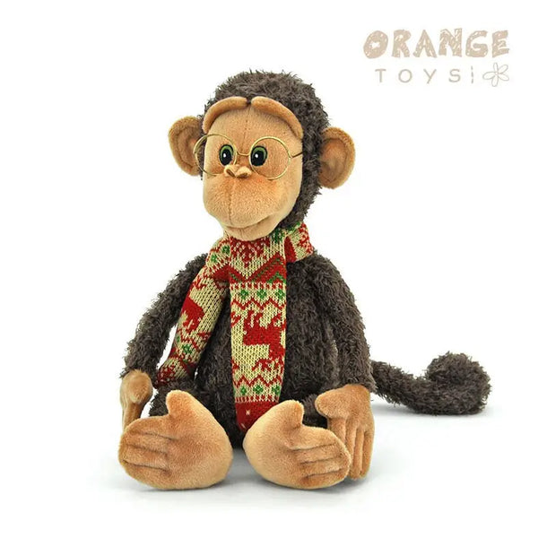 ORANGE | Soft toy | Gosha the monkey with glasses | 12,6 inch