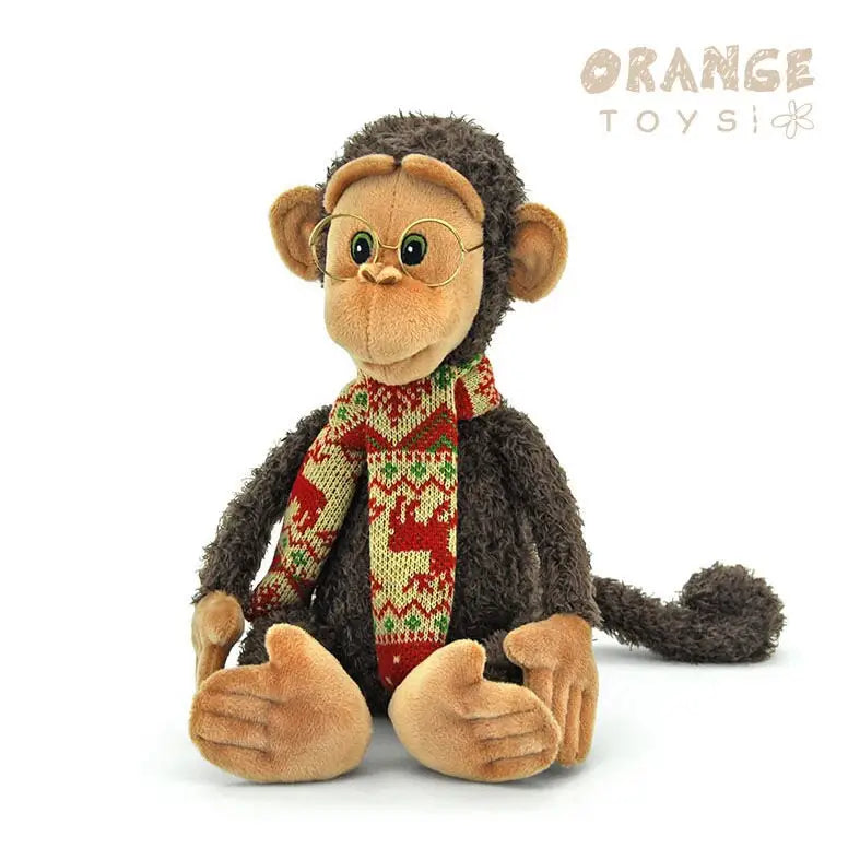 ORANGE | Soft toy | Gosha the monkey with glasses | 17,7 inch