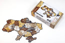 Wooden Jigsaw Puzzles - Map of Ukraine - Size: 10.9 х 15.9 inch (277 x 405 mm) - 122 pcs