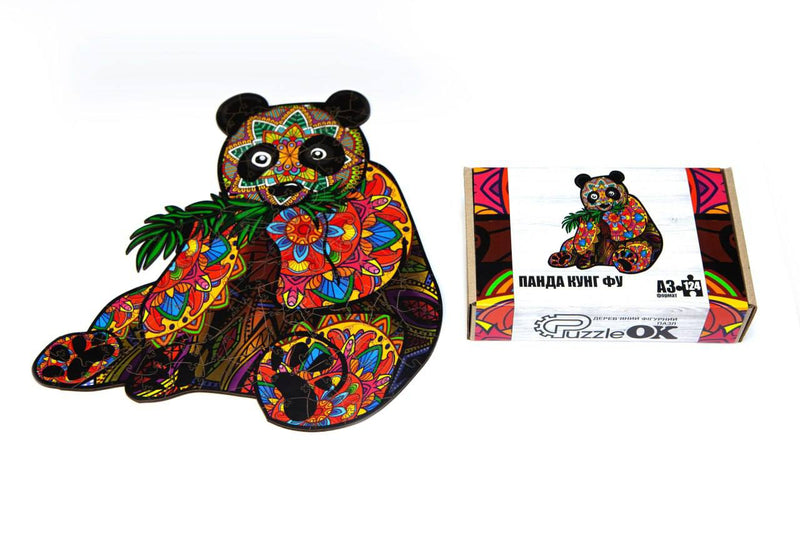 Wooden Jigsaw Puzzles - Kung Fu Panda - Size: 11 х 12.2 inch (280 x 310 mm) - 124 pcs