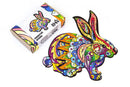 Wooden Jigsaw Puzzles - Fluffy Rabbit - Size: 11.8 х 11.6 inch (300 x 295 mm) - 121 pcs
