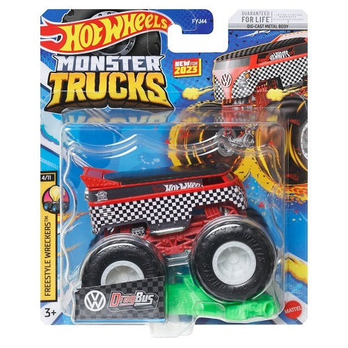 Hot Wheels | Diecast model | Monster Trucks - Freestyle Wreckers: 2023 DragBus 1:64