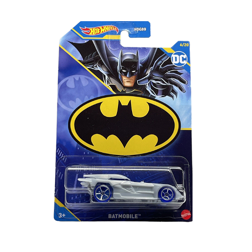 Hot Wheels | Diecast model | DC Batman - Batmobile 6/20 White With Blue Tires