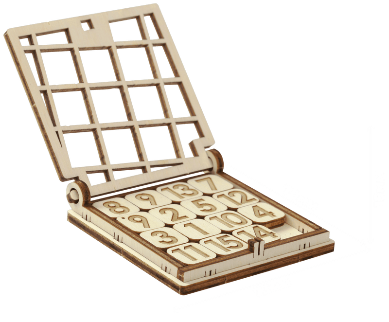 Mr. Playwood | Game “Fifteen” | Mechanical Wooden Model