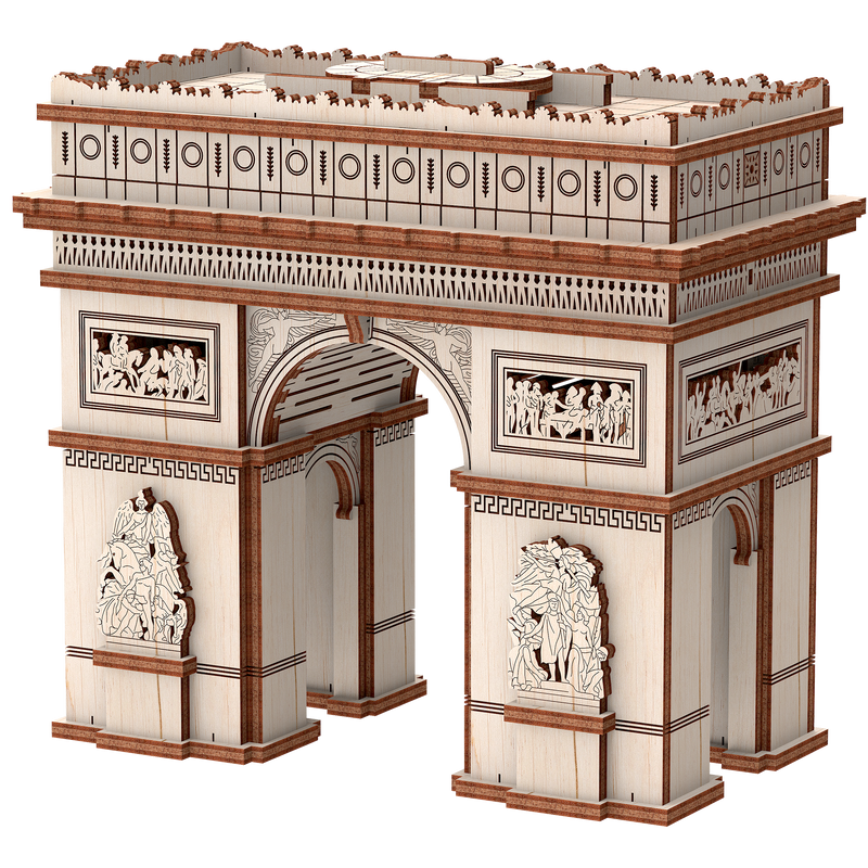 Mr. Playwood | Arc de Triomphe | Mechanical Wooden Model