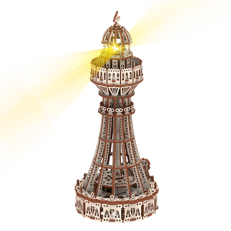 Mr. Playwood | Storm Lighthouse (Eco – light) | Mechanical Wooden Model
