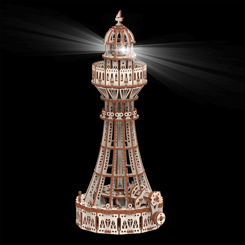 Mr. Playwood | Storm Lighthouse (Eco – light) | Mechanical Wooden Model