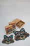 Wooden Jigsaw Puzzles - Jolly Raccoon - Size: 9.7 х 8.1 inch (247 x 206 mm) - 80 pcs