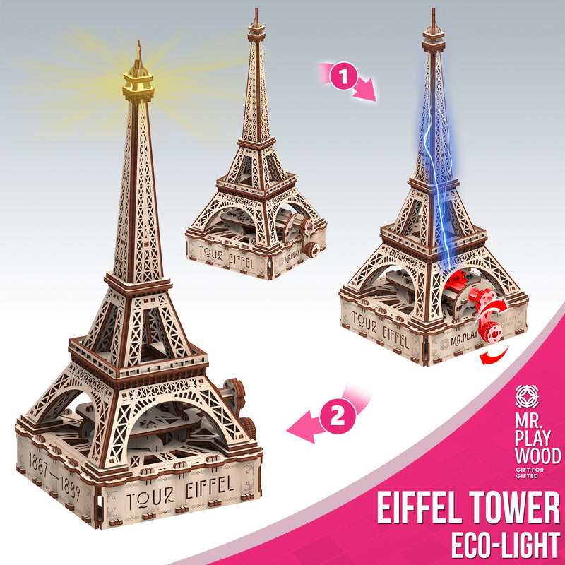 Mr. Playwood | Eiffel Tower (Eco – light) | Mechanical Wooden Model