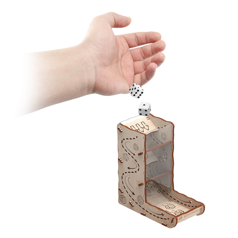 Mr. Playwood | Tower for cubes "Randomizer" | Mechanical Wooden Model